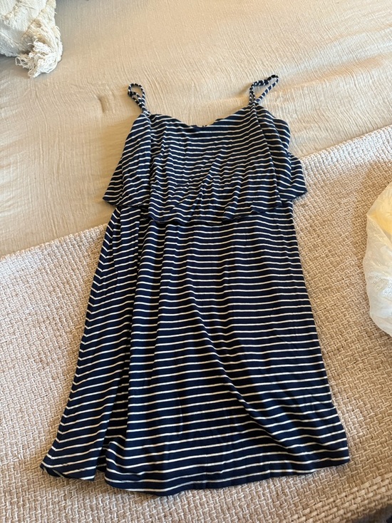 American Eagle Outfitters Dresses & Skirts - American Eagle Navy and White Striped Spaghetti Strap mini Dress